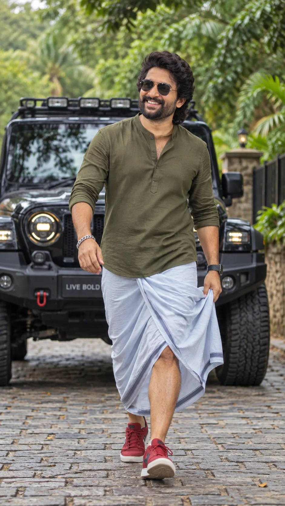 Rugged Elegance — Modern Desi Adventure 🖤🌿