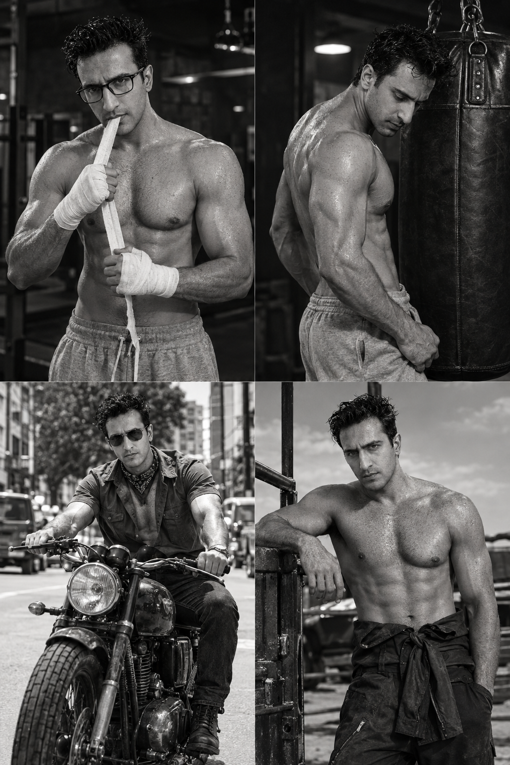 Monochrome Grit: The Modern Warrior Editorial