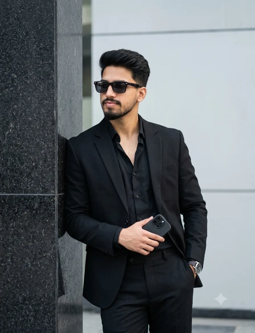 Black Suit Look Portrait 🖤😎