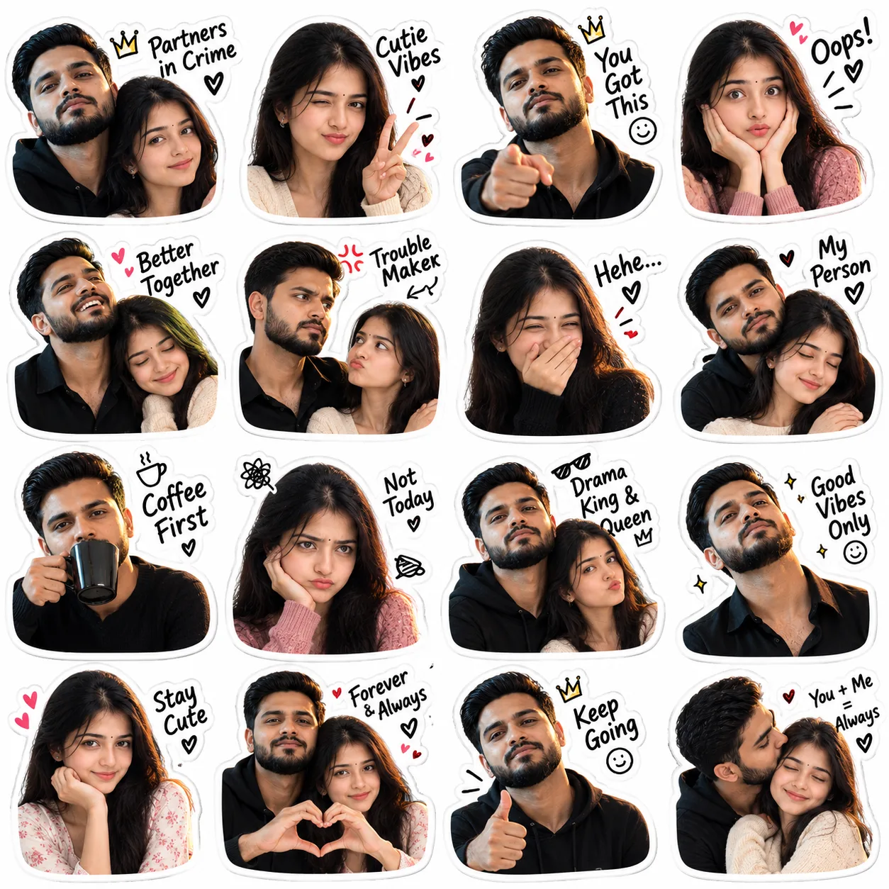 Funny couple sticker 16