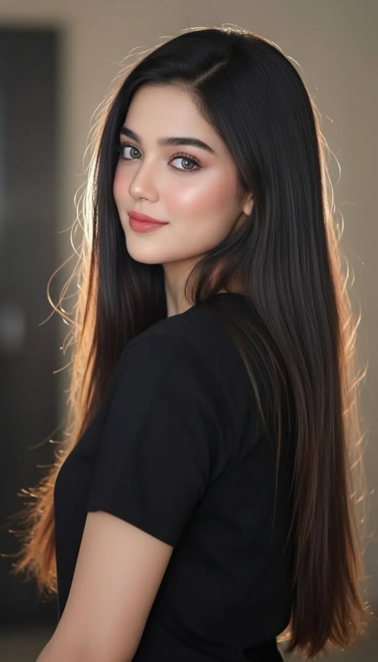 Soft Backlit Long Hair Portrait