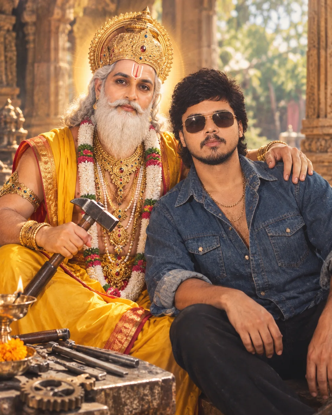 भगवान विश्वकर्मा के साथ दिव्य मुलाकात 🙏✨ | Cinematic AI Portrait