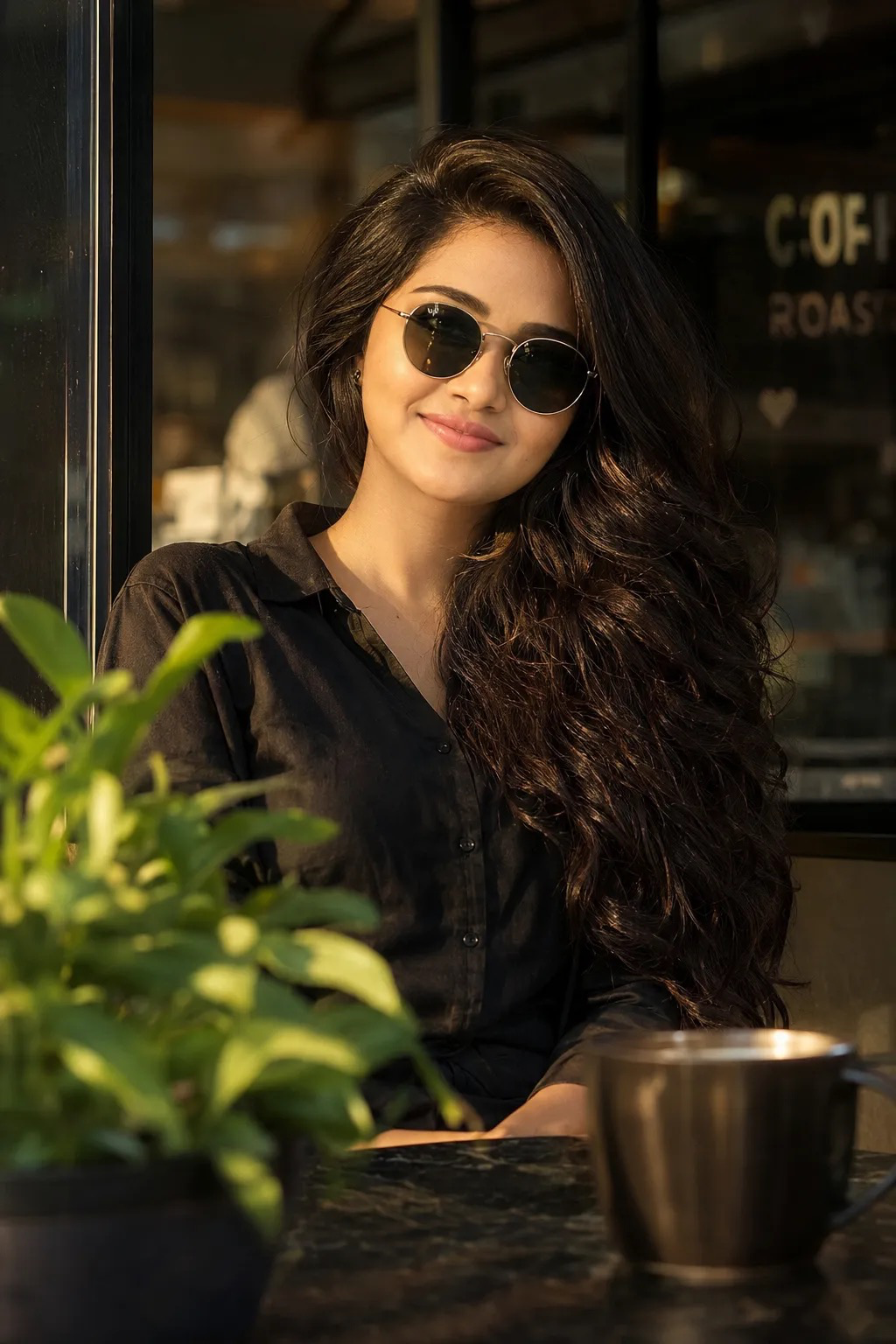 Golden Hour Café Glow