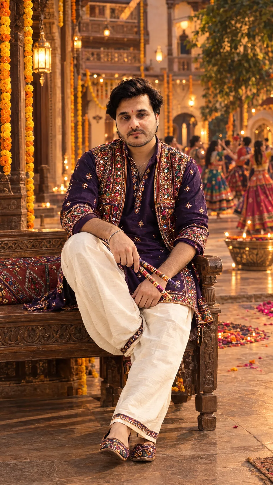 Dandiya ai image Prompt