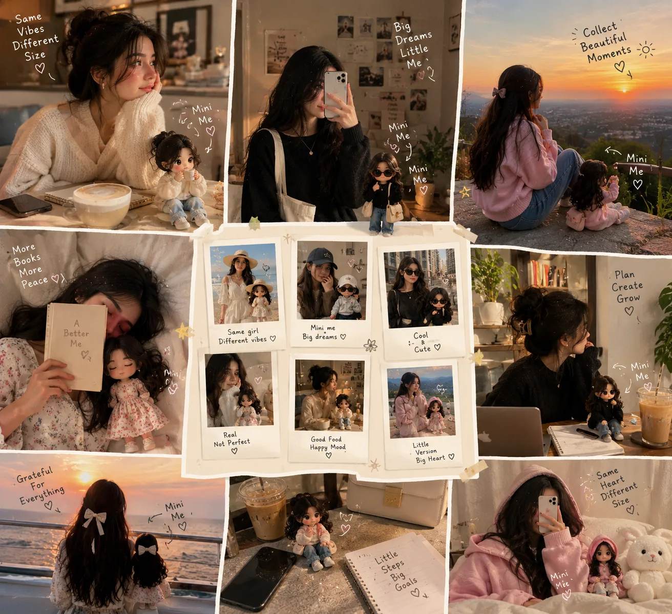 Mini Me Aesthetic — Multi-Frame Fashion & Lifestyle Portraits