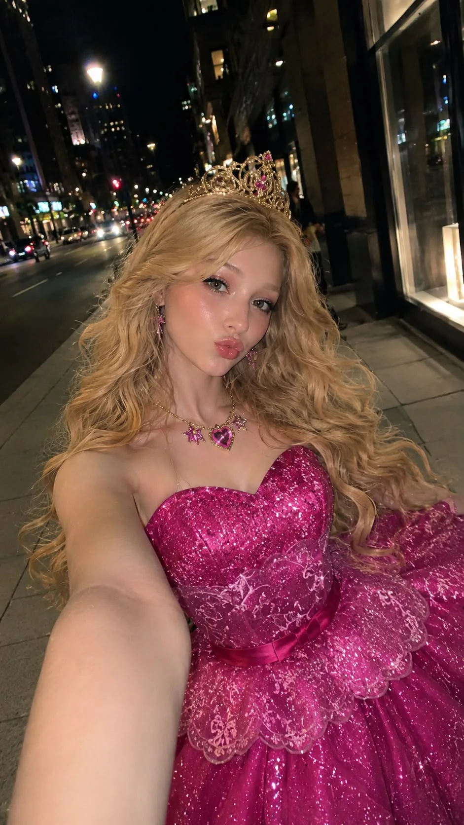 Pink Princess Night in the City