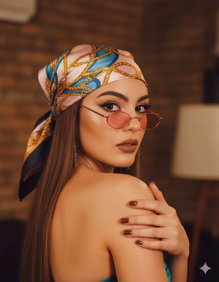 Vintage Scarf Sunglasses Portrait 🧣🕶️