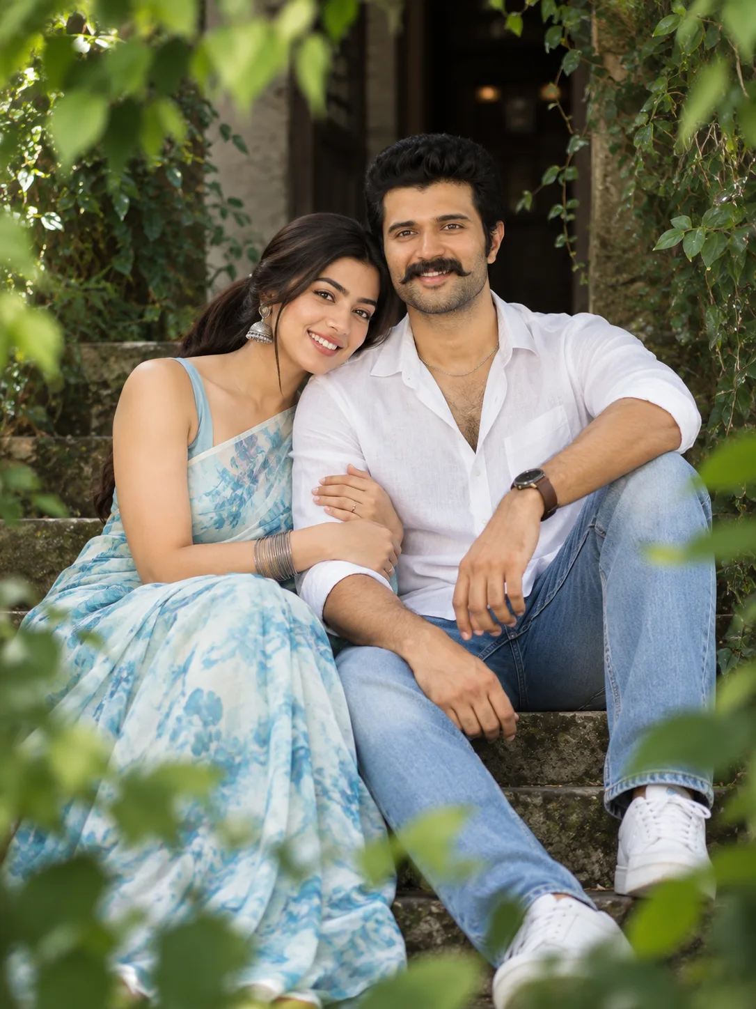 cinematic-portrait-of-couple-on-stone-steps
