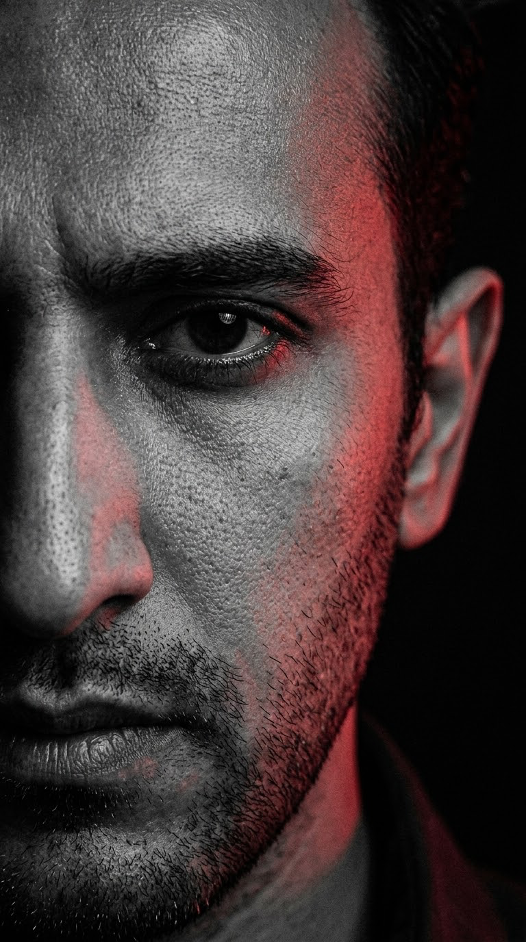 Some faces speak in silence. Some shadows hide stories 🖤🔴