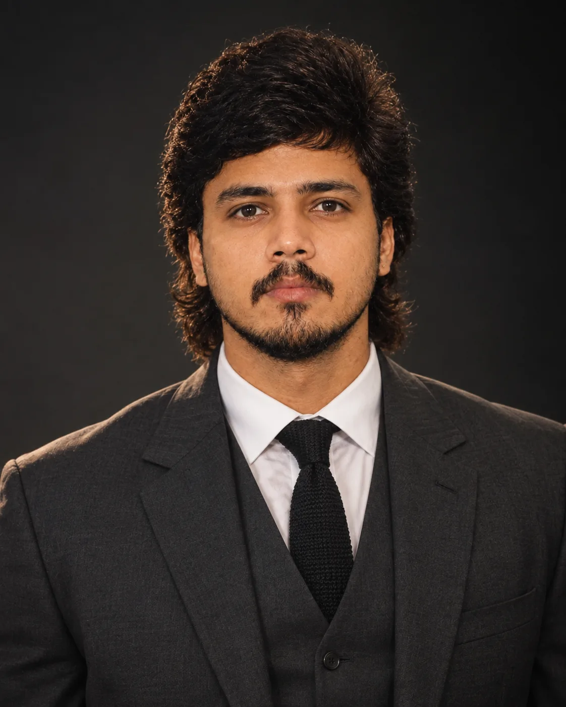 Ultra realistic passport size photo of a young man