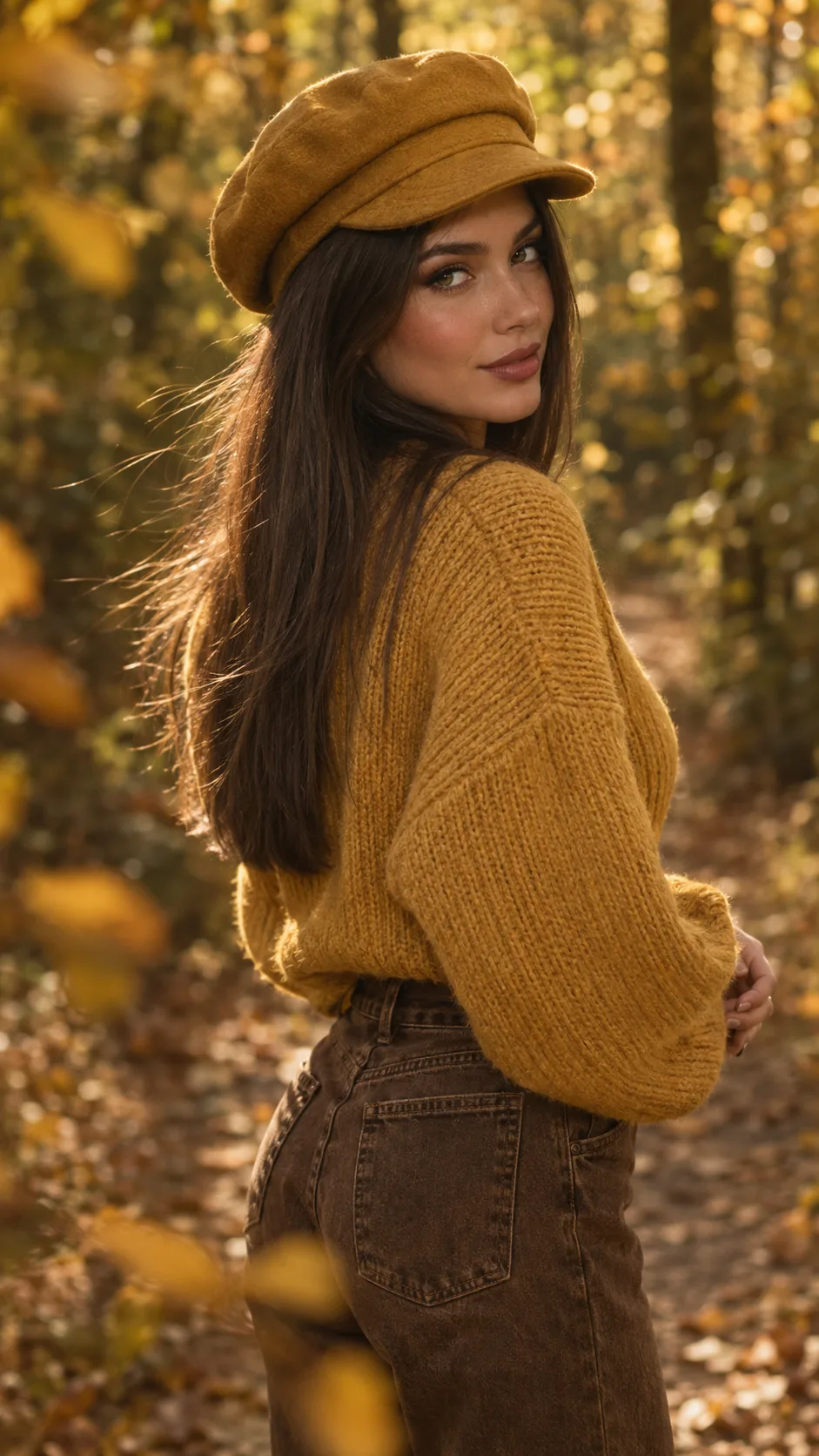 Golden Hour in the Autumn Forest