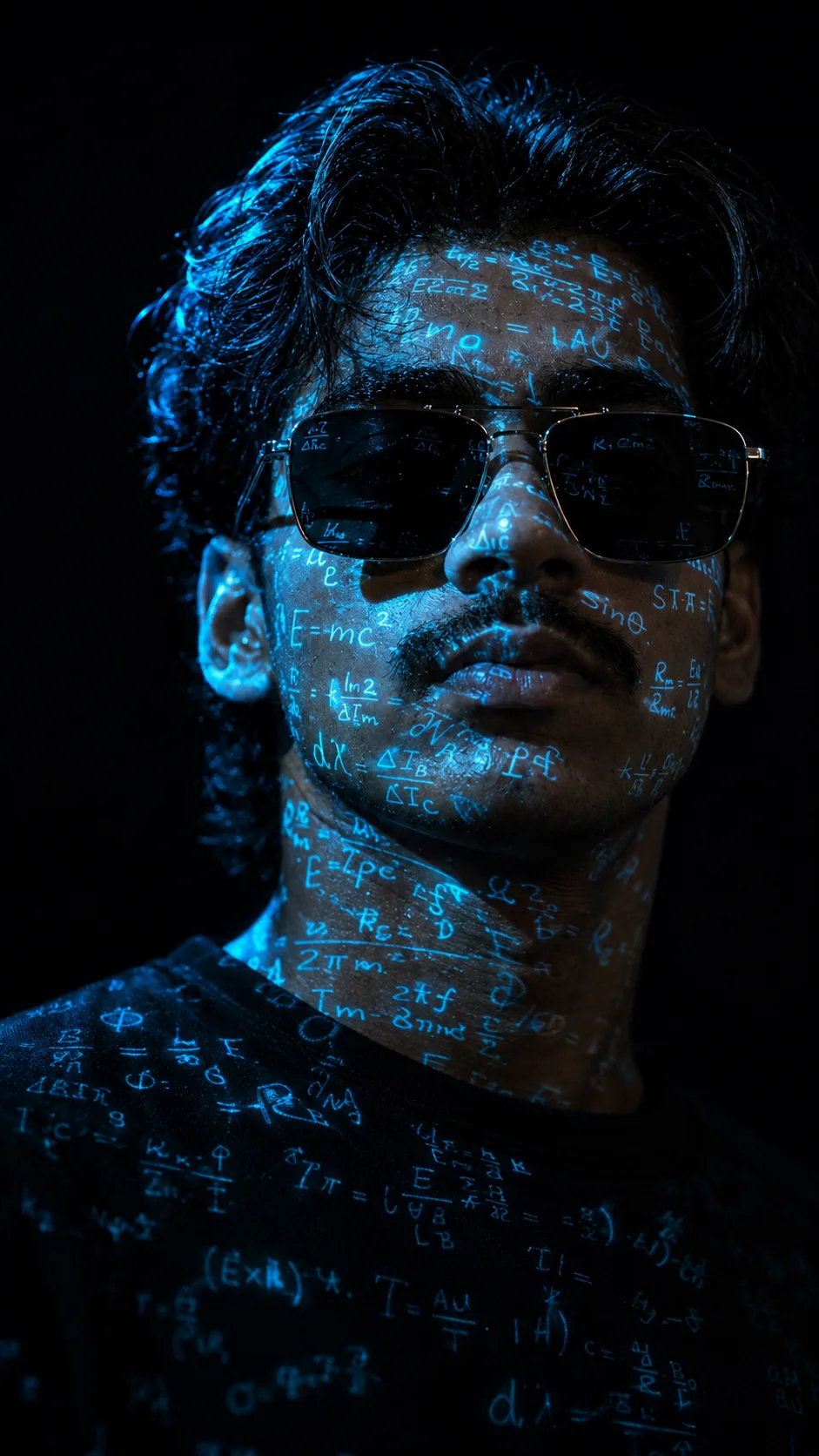 Mathematical Projection Portrait