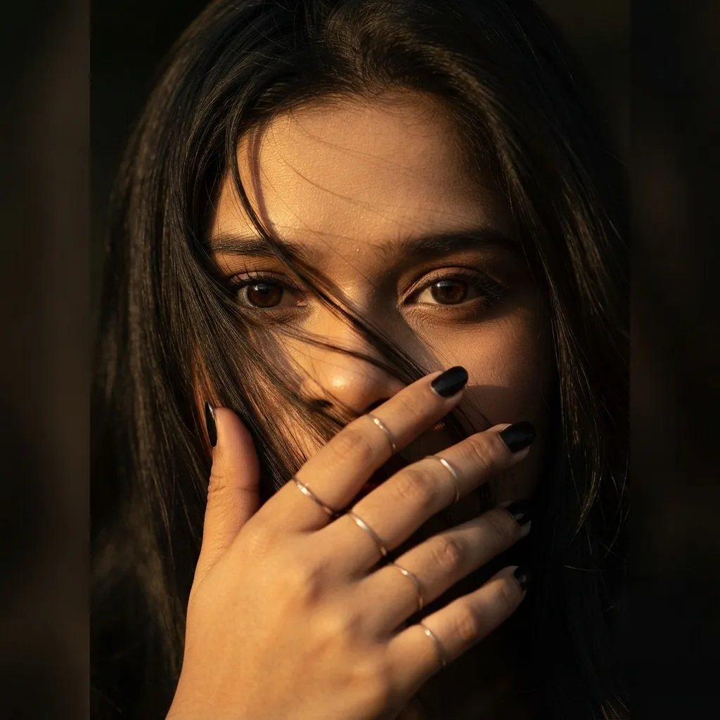Realistic cinematic facial Closeup