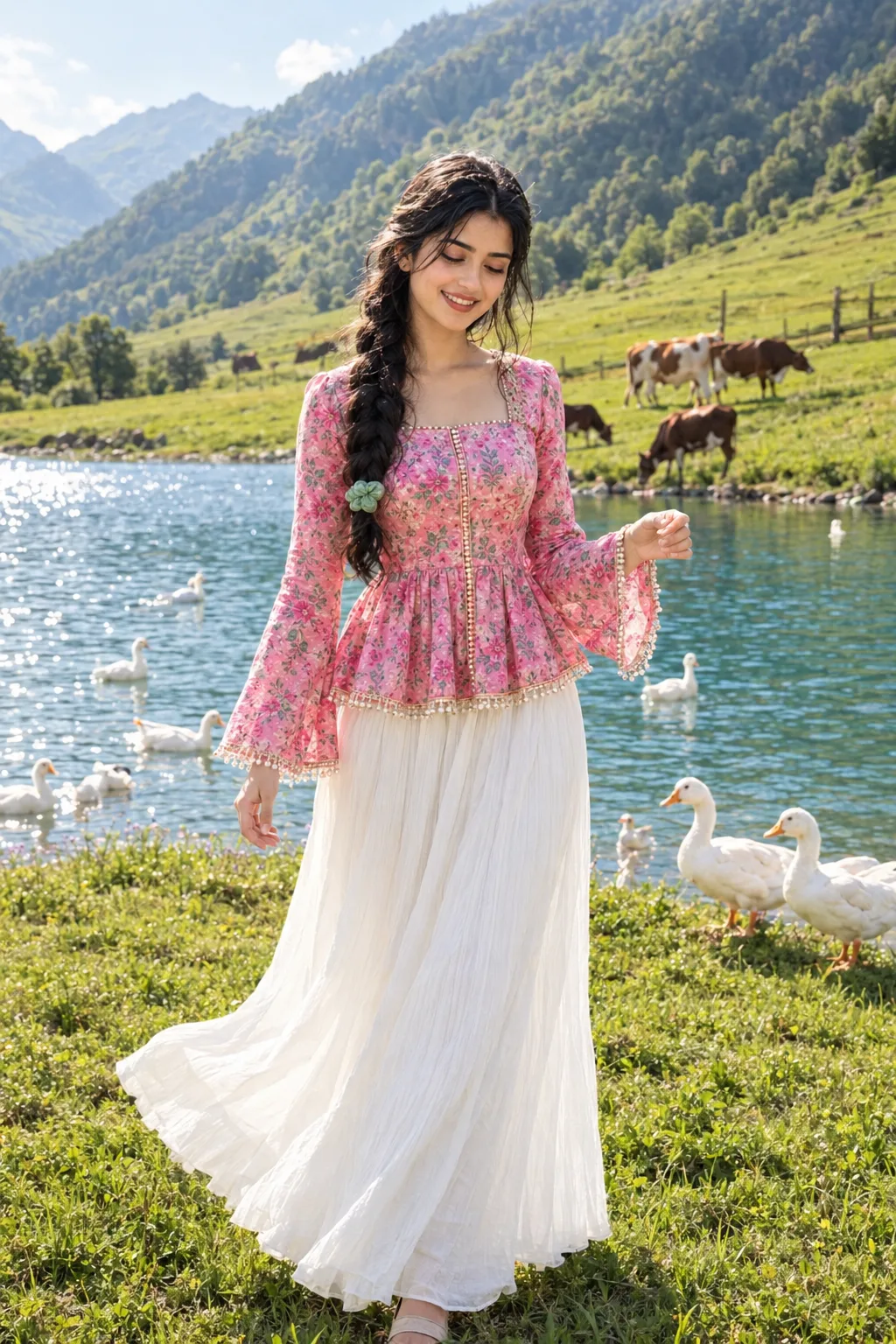 Serene Lakeside Mountain Meadow