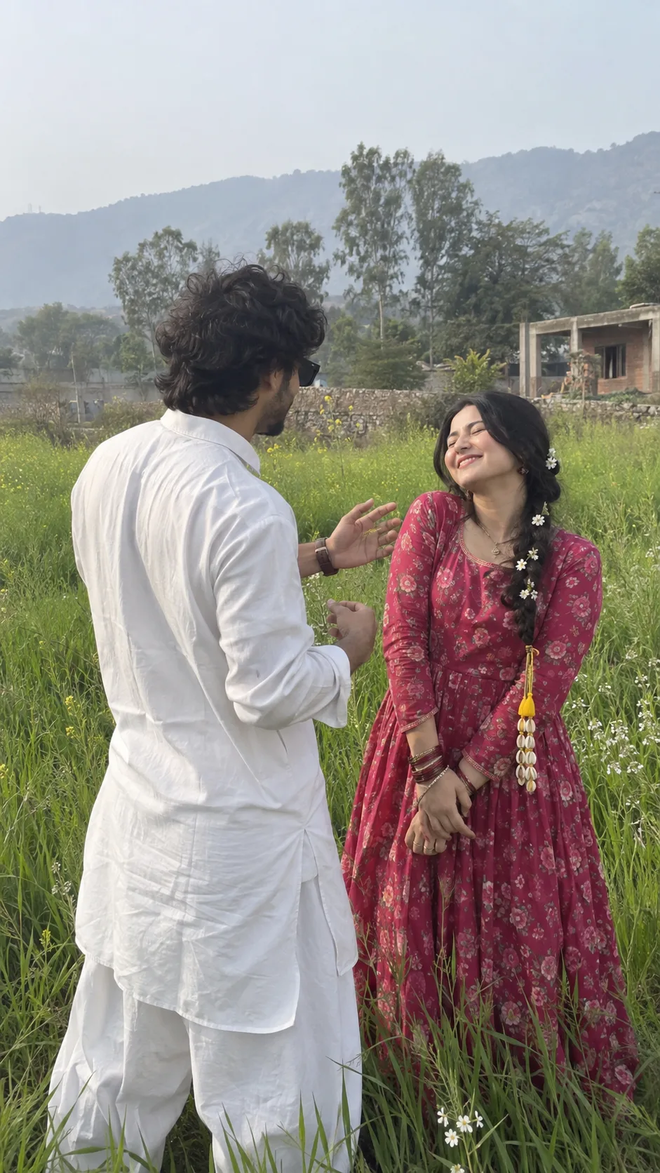 Ultra realistic cinematic portrait of a romantic desi look couple