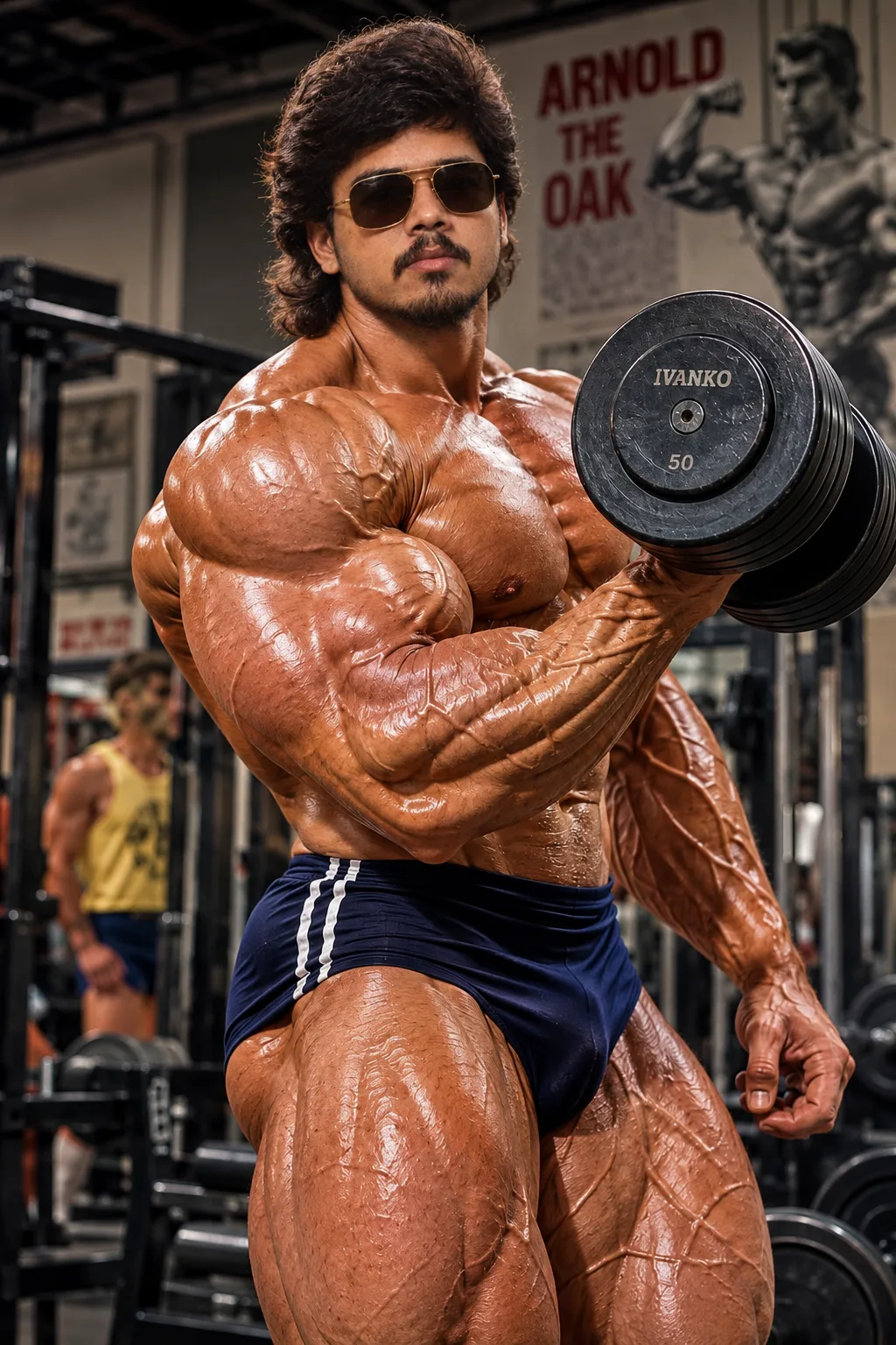 Hyper-Realistic Bodybuilding Gym Portrait 💪