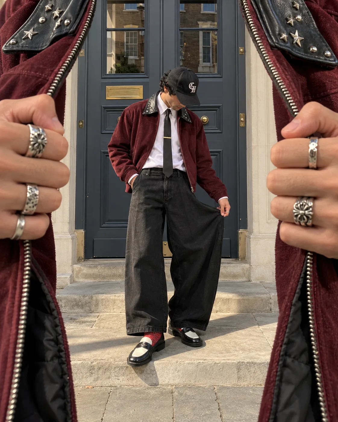 Behind the Burgundy Frame