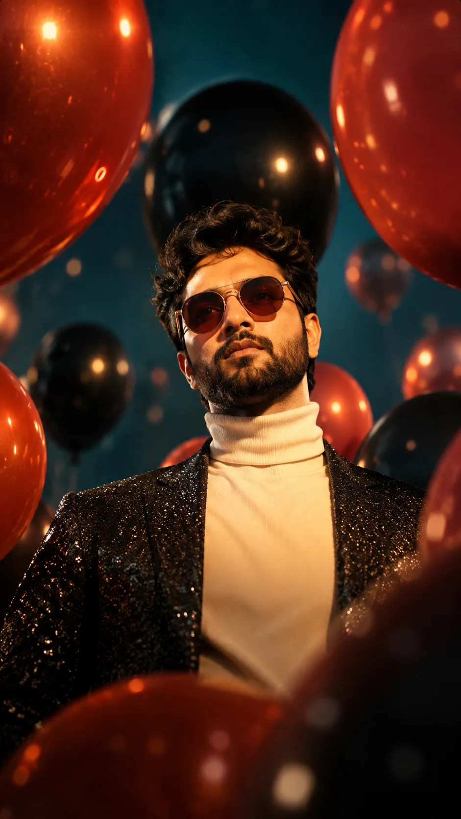Cinematic Balloon Fashion Portrait