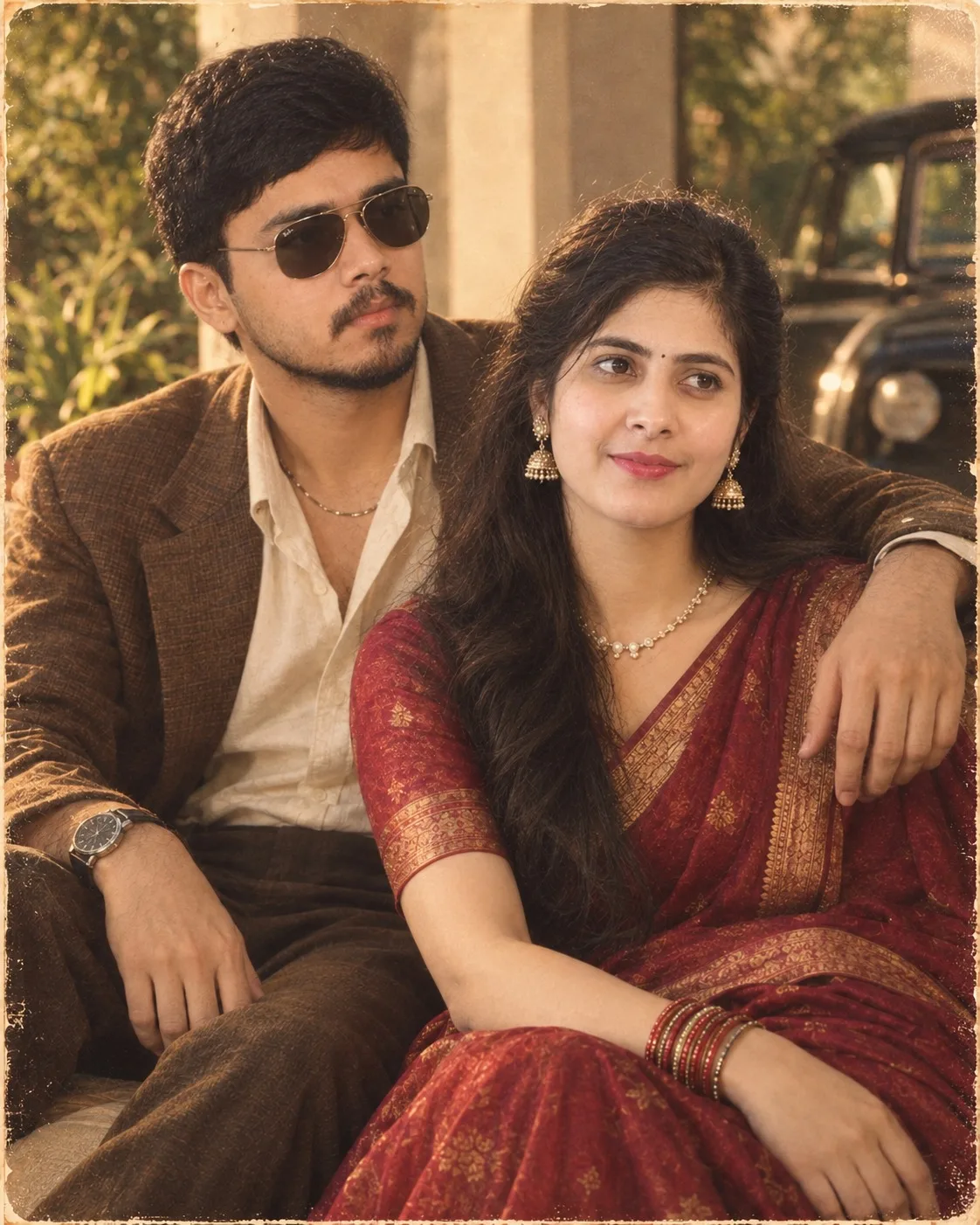 Vintage 80s couple