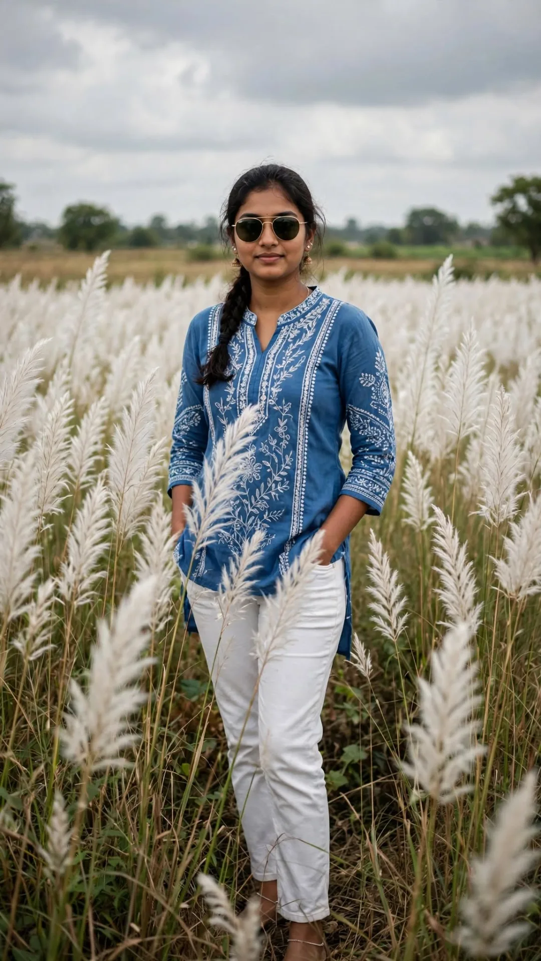 White Kash Field Portrait Prompt - Nature Outdoor