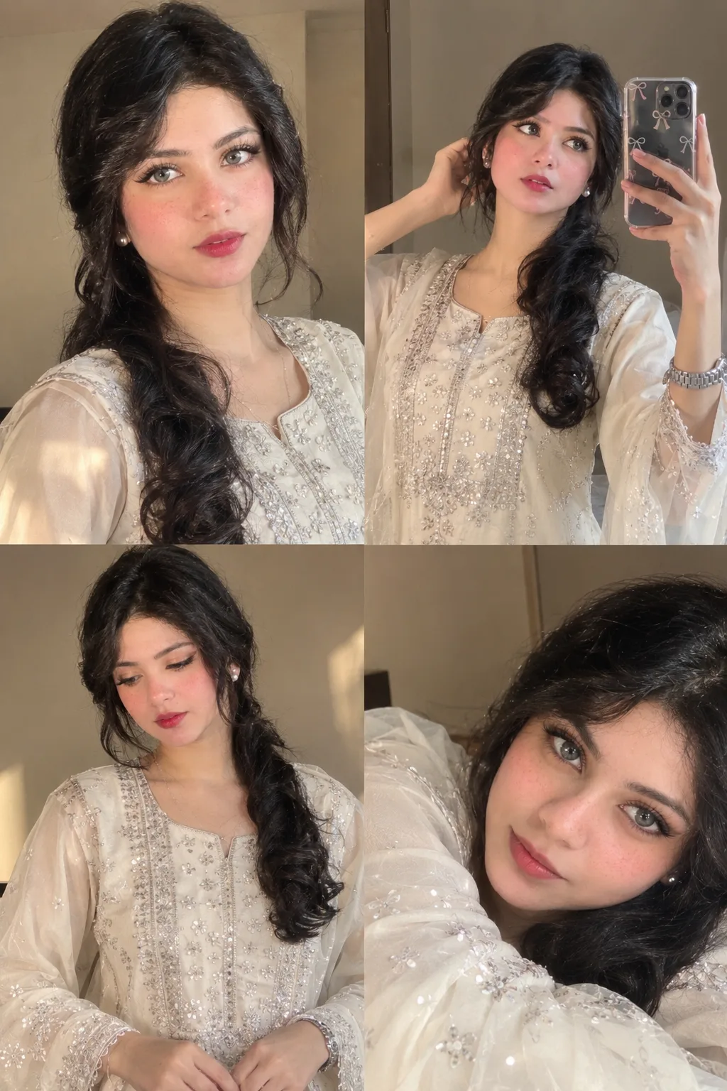 Ivory Elegance — Soft Glam Traditional Look