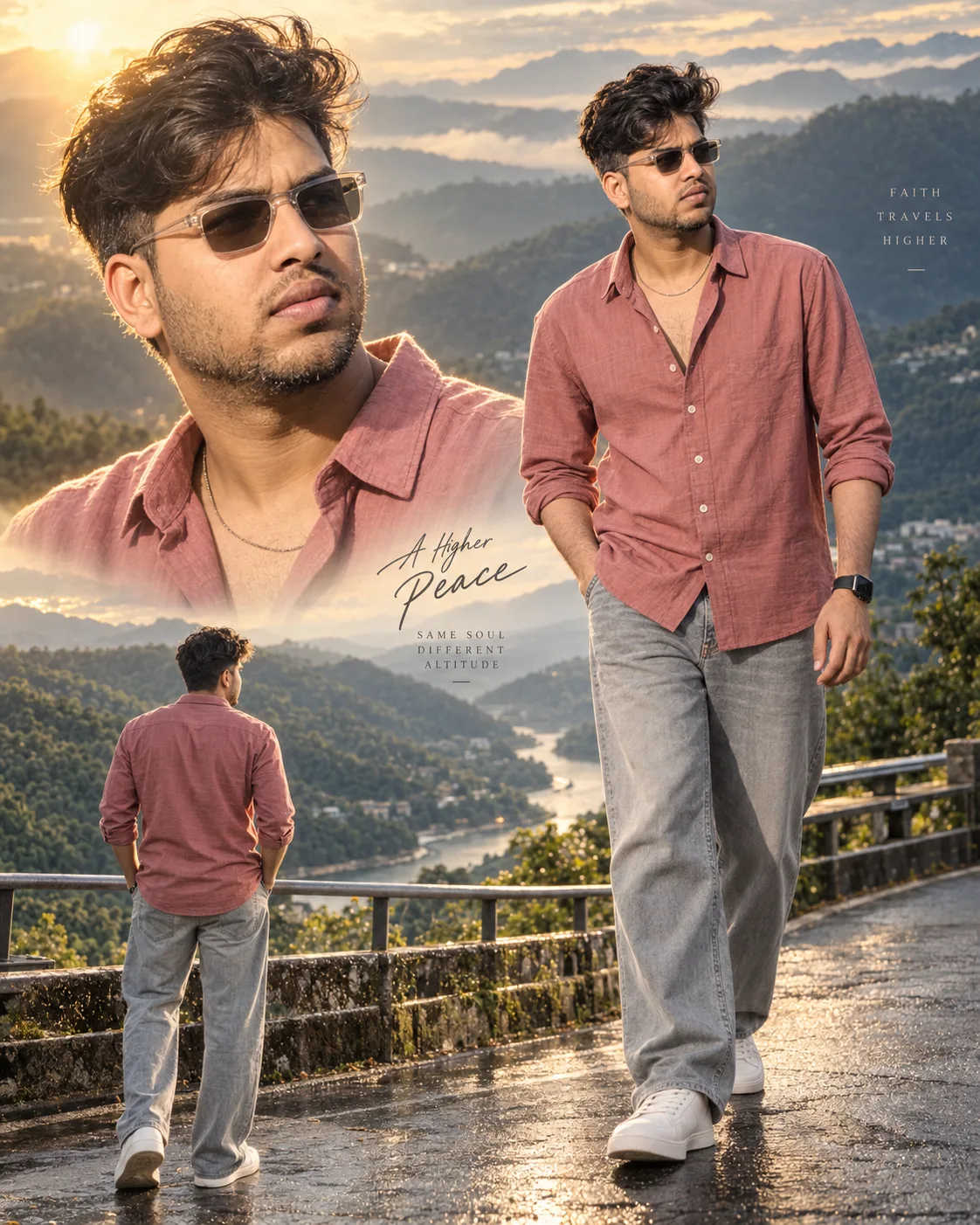 Pink Shirt Cinematic Multi-Portrait