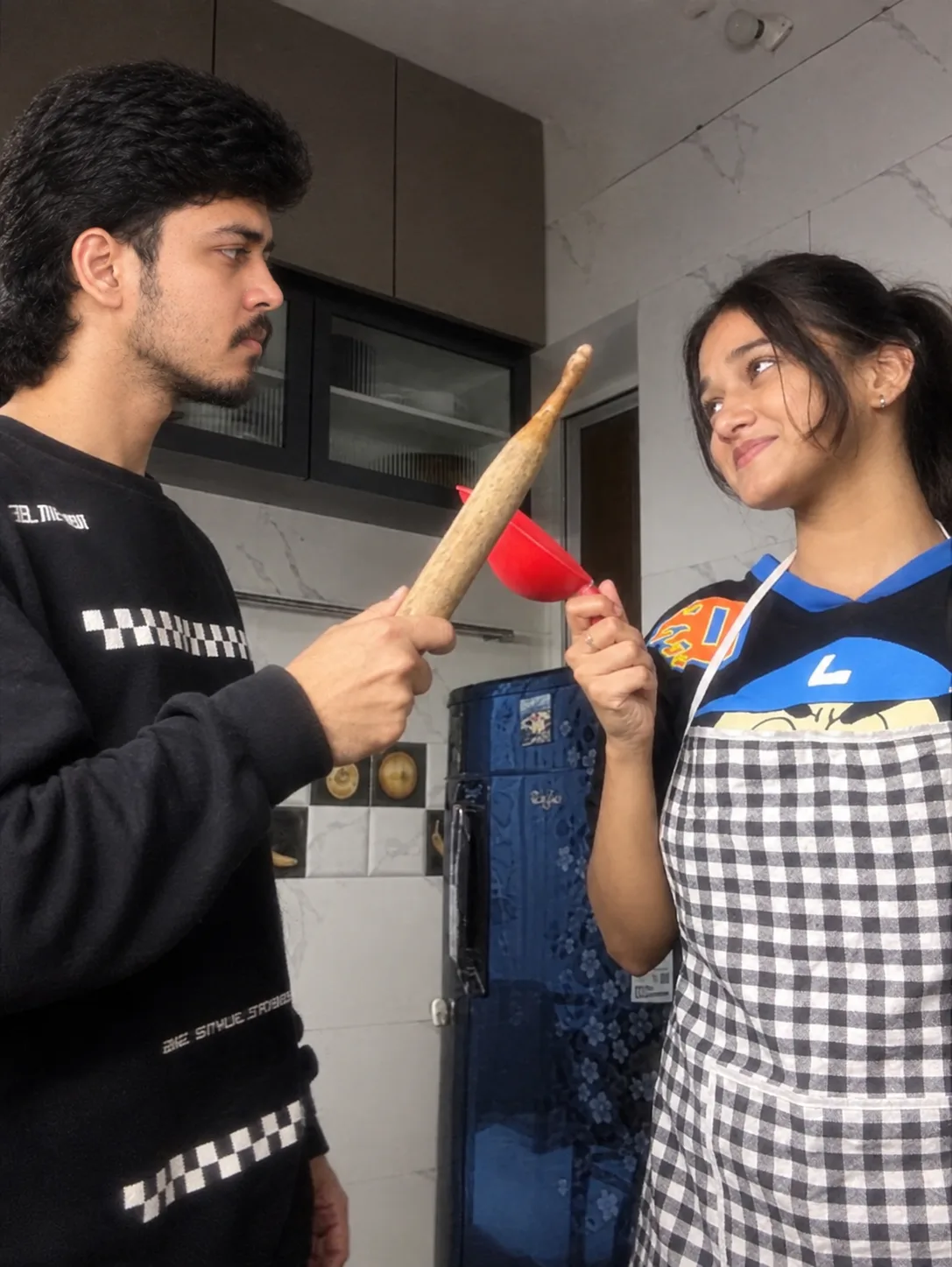 Kitchen Love Battle GF or BF fight