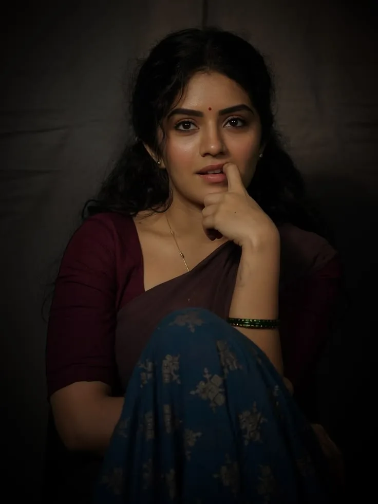 Intimate Moody Portrait of an Indian Woman