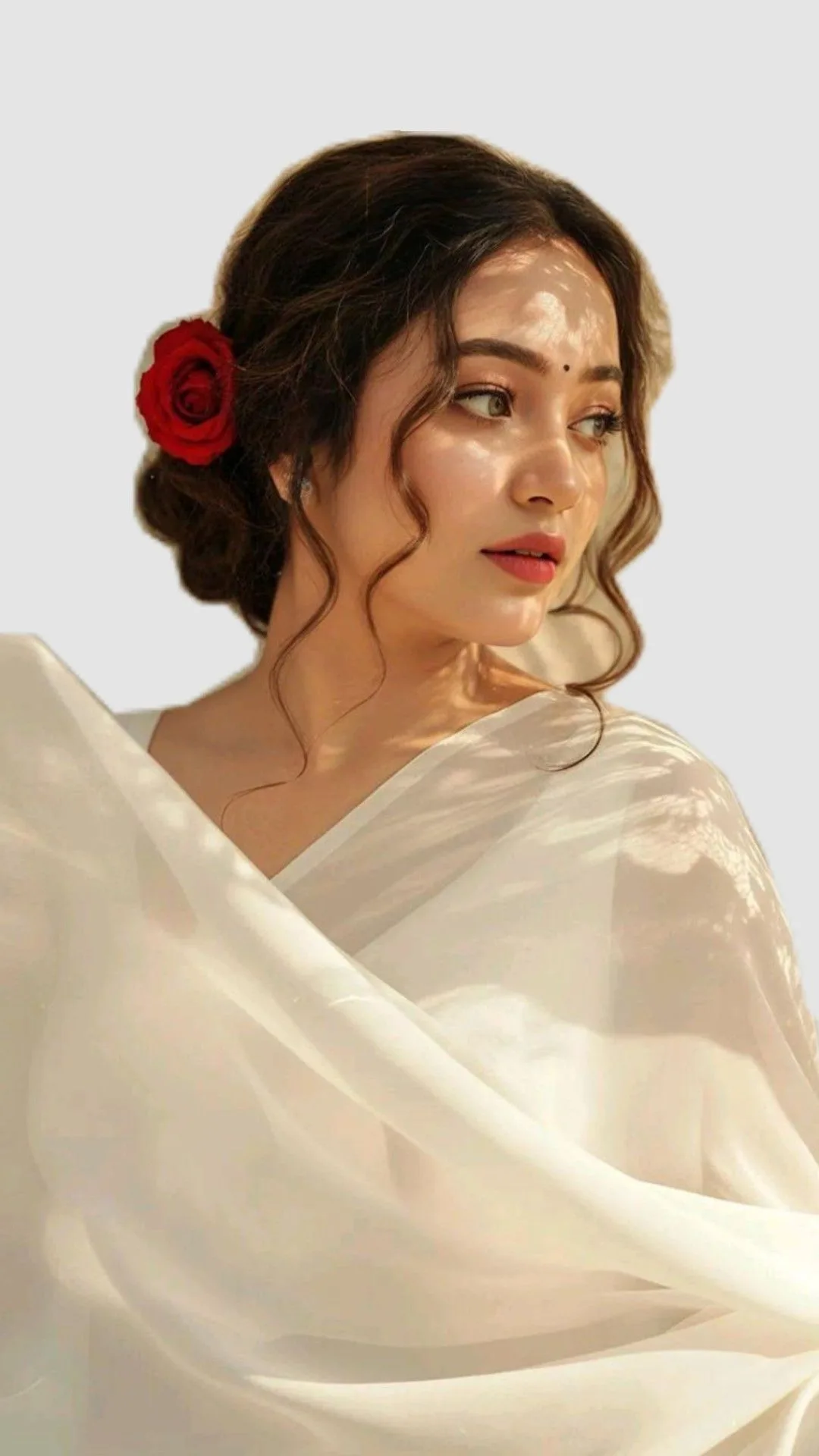 Ivory Grace and Red Rose