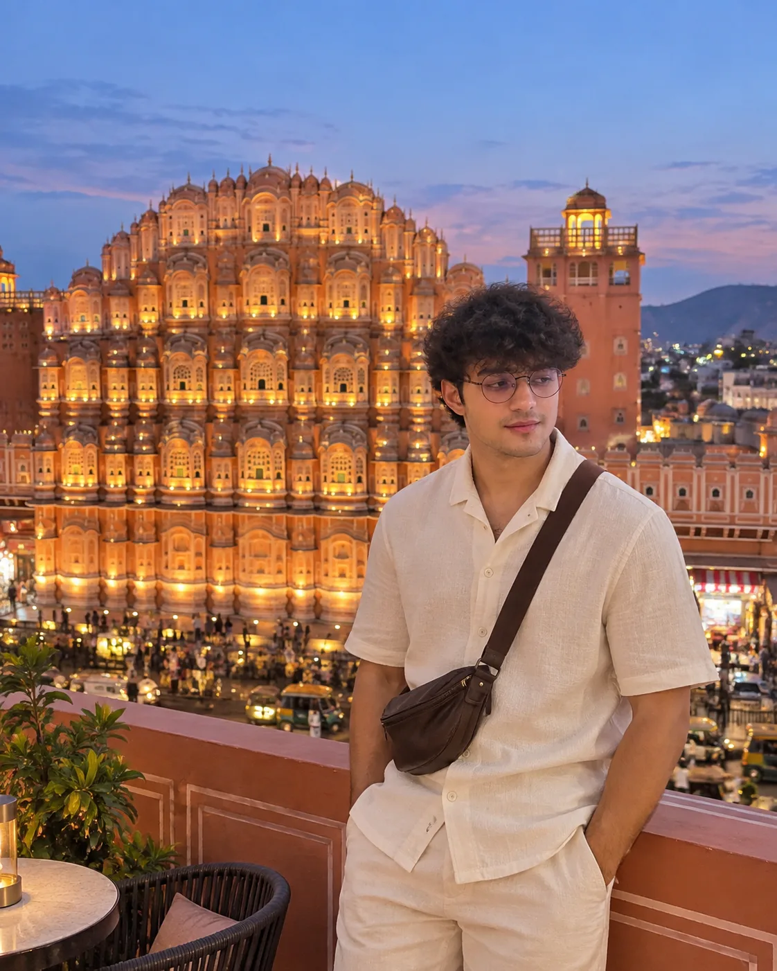 Hawa Mahal Jaipur Golden Hour Portrait