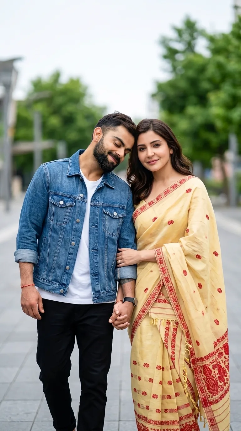 💛🌿 Romantic Couple Photography – Assamese Traditional Look, Soft Bokeh & Natural Light