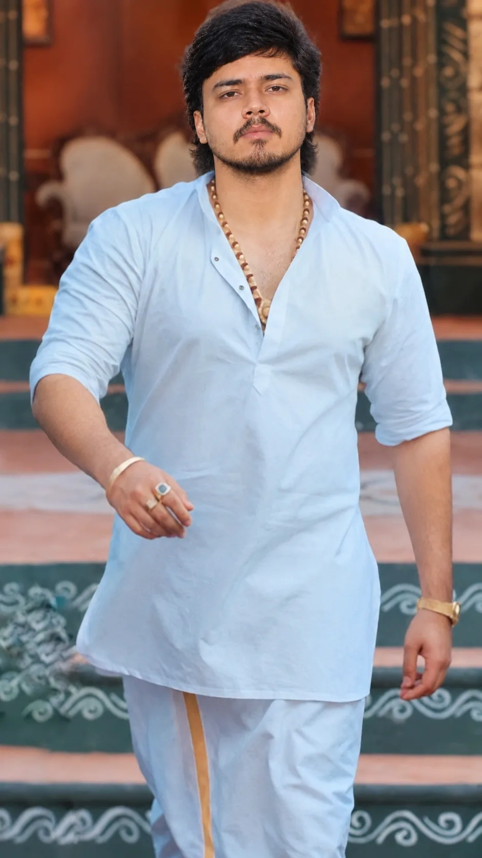 Cinematic Traditional Kurta Portrait – Confident Walk