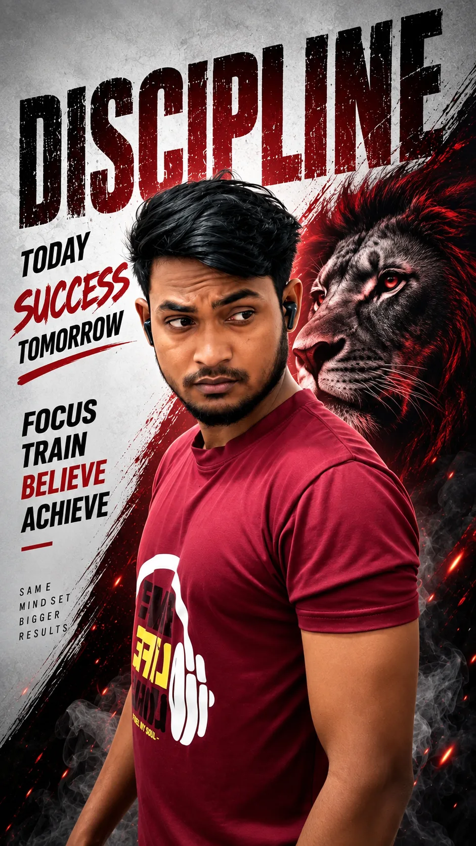 Gym motivation graphics design prompt