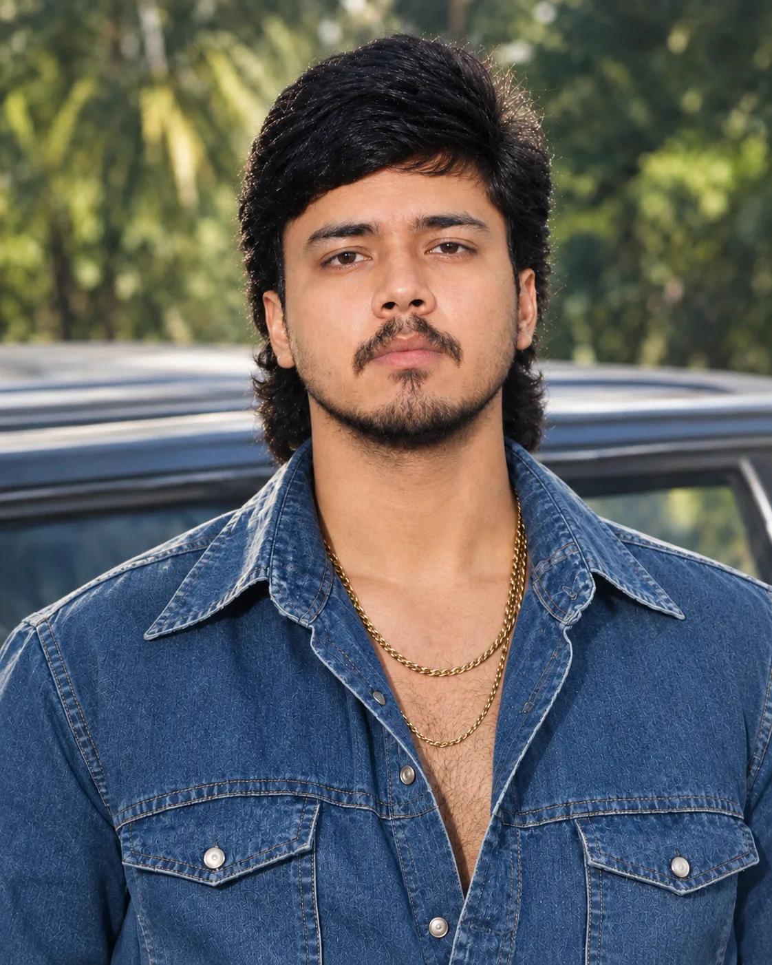 Modern Outdoor Denim Portrait