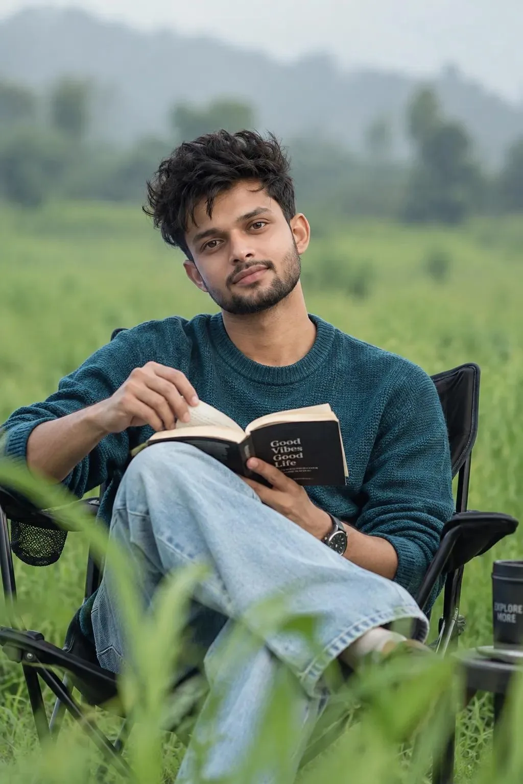 SOLO READING IN NATURE