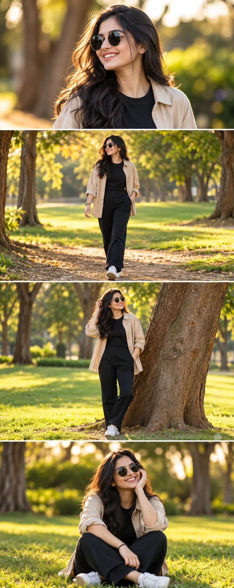 Golden Hour Park Outfit Ideas 🌿 | Casual Women’s Fashion & Aesthetic Photography