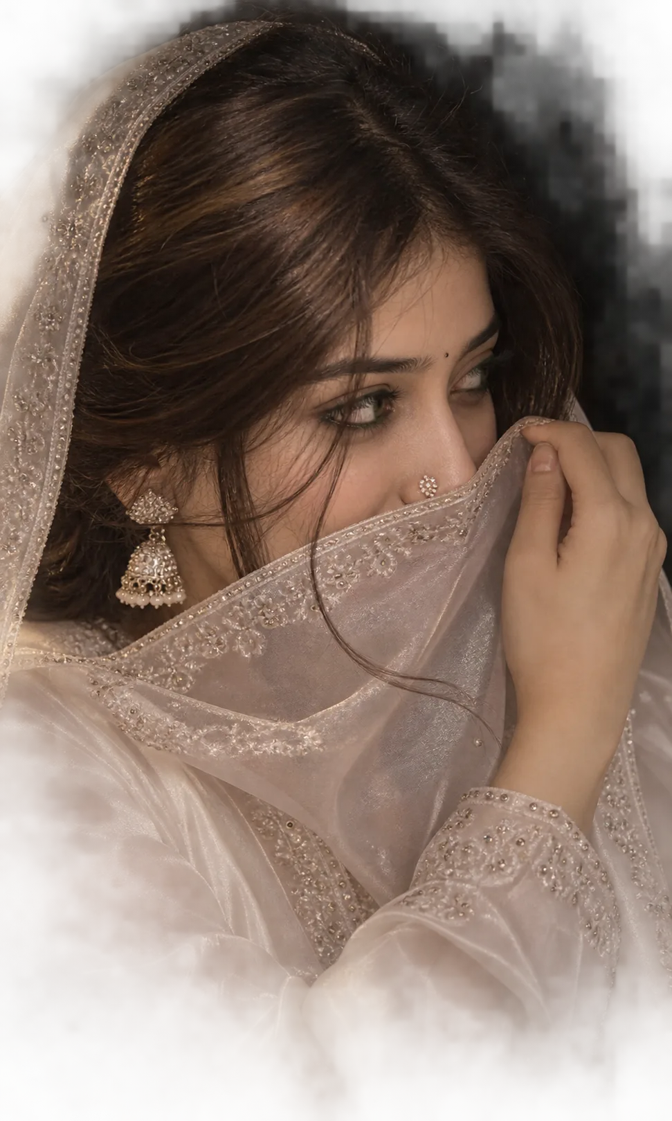Ultra realistic cinematic close up portrait of a young woman