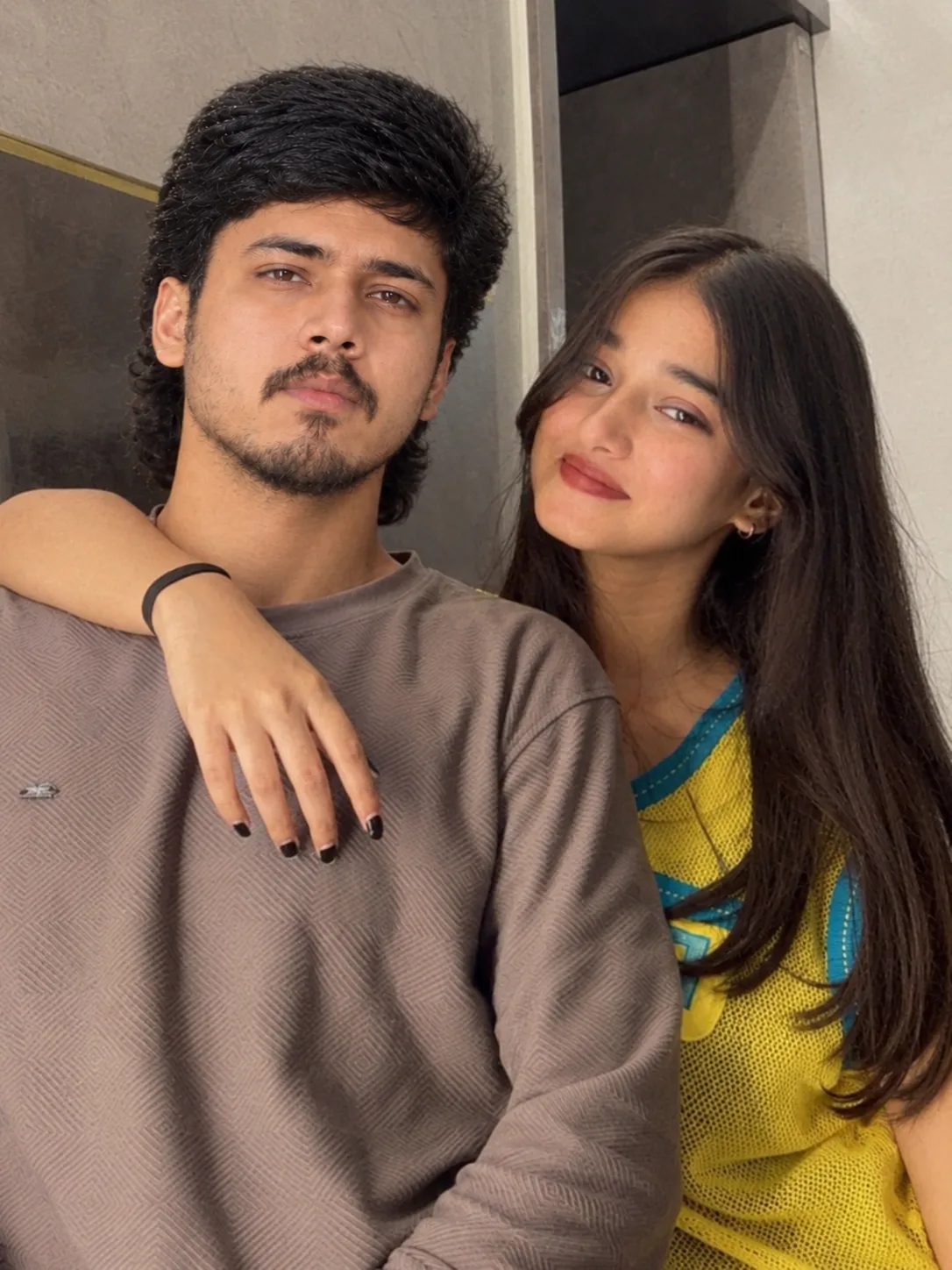 Natural Couple Selfie – Realistic Indian Couple Portrait
