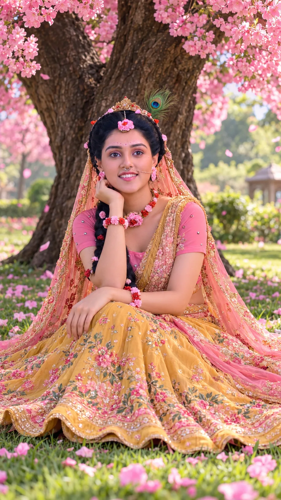 Enchanted Spring Princess Under the Cherry Blossoms
