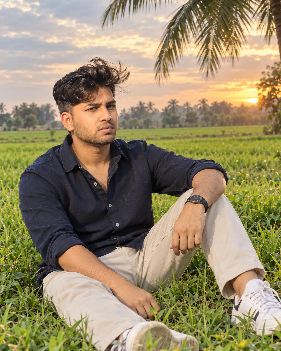 Countryside Grassland Portrait