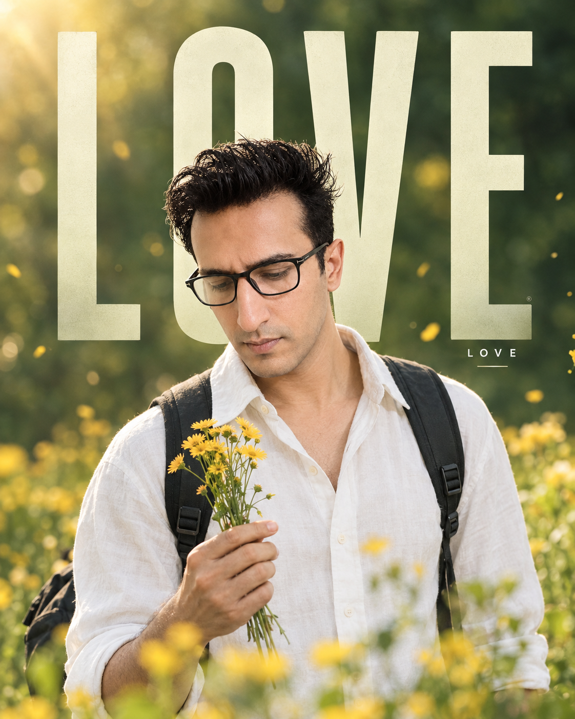 Love in Bloom – Cinematic Flower Field Portrait