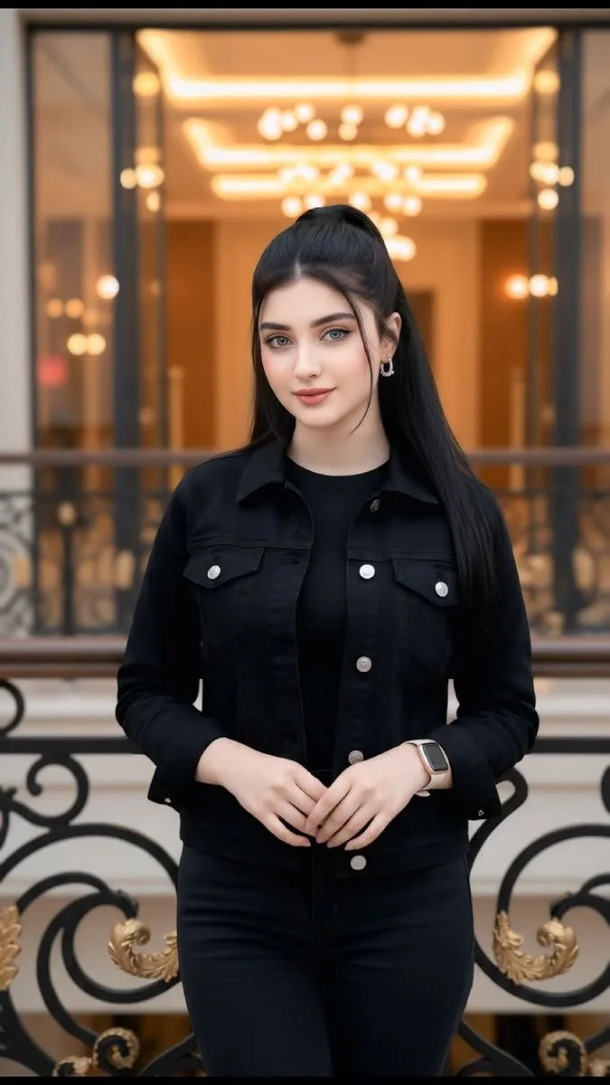 Elegant All-Black Urban Portrait