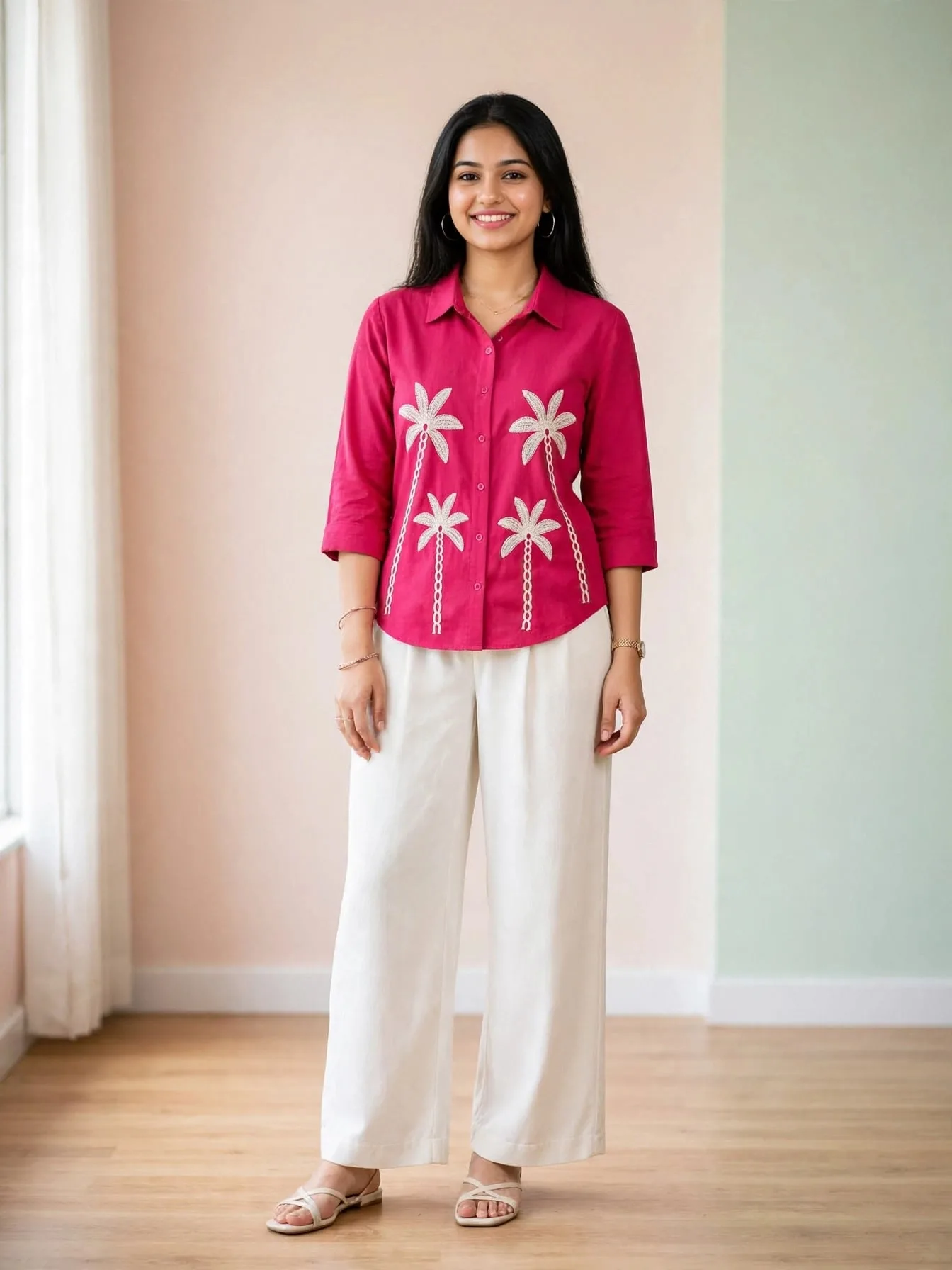 Elegant Pink Kurta Fashion Portrait Prompt ✨