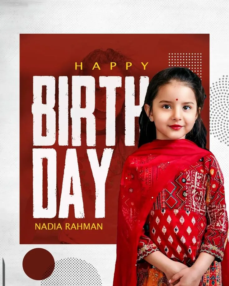 Creative Graphic Birthday Poster Series of Little Girl