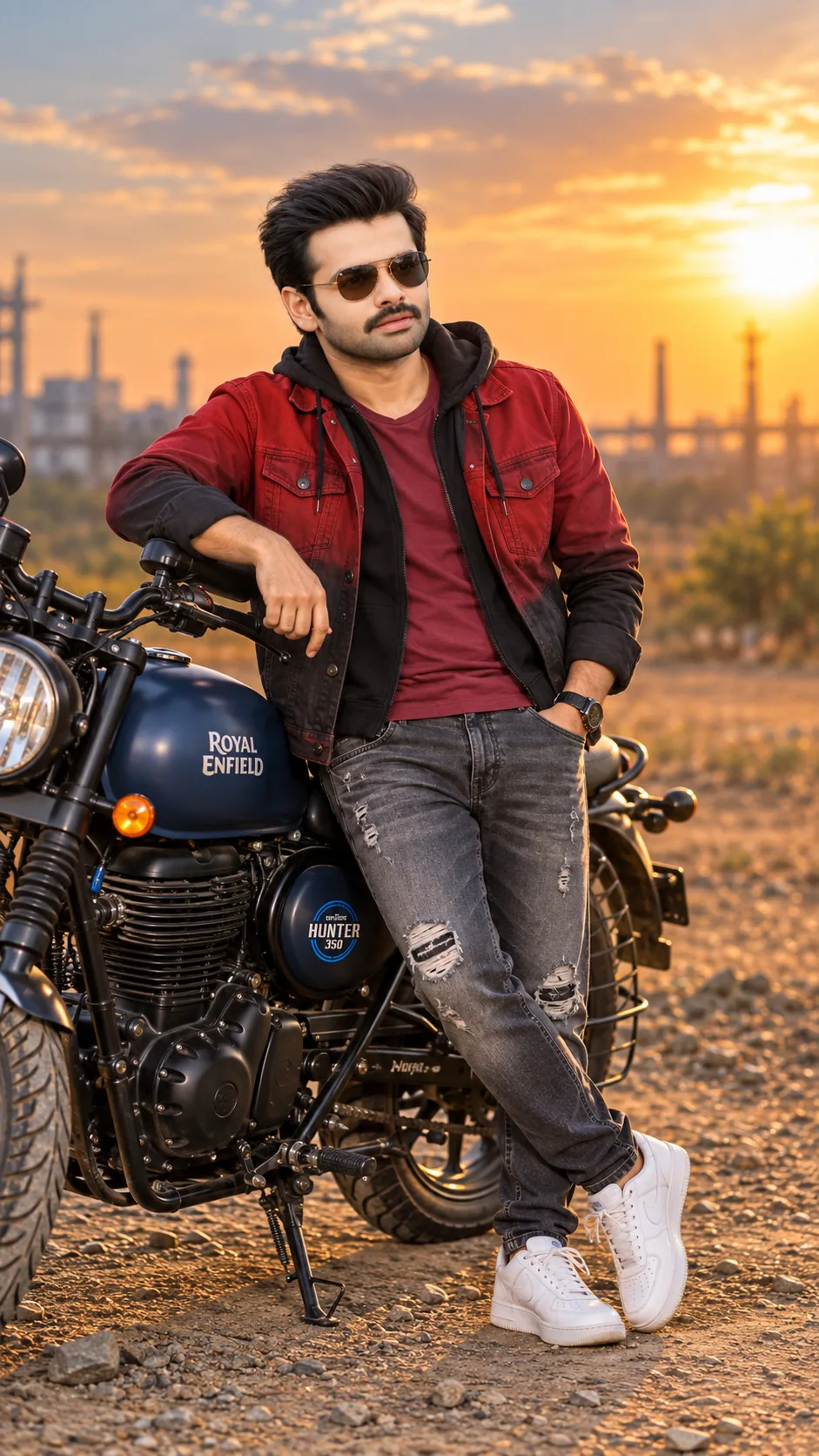 Royal Enfield Hunter 350 | Golden Hour Cinematic Bike Portrait