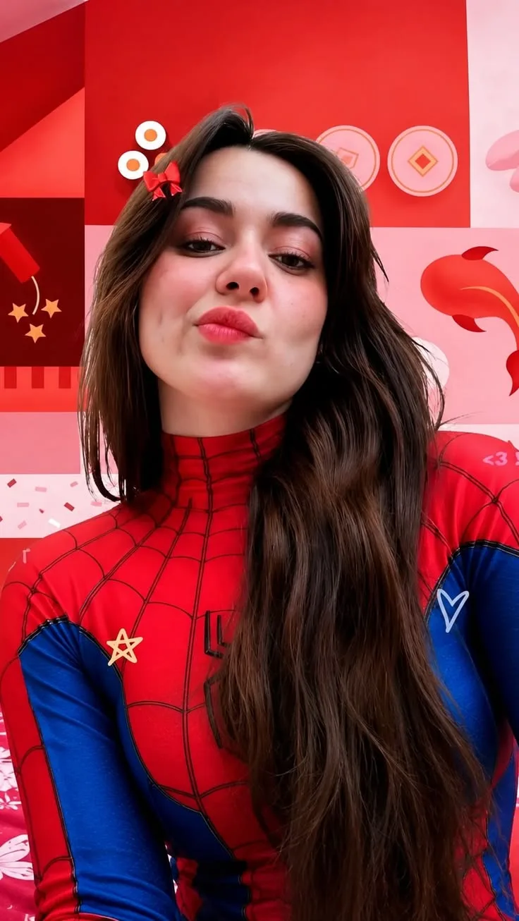 Red & Blue Spider-Girl Selfie