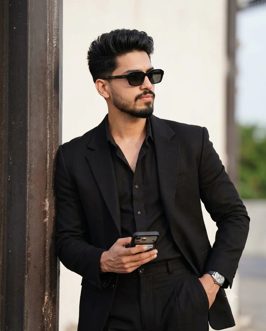 Black Suit Look Prompt