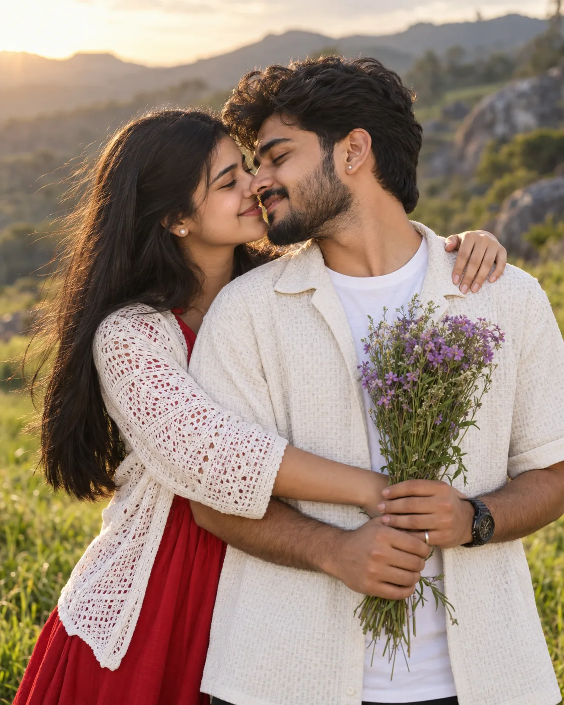 Ultra realistic cinematic portrait of a young couple