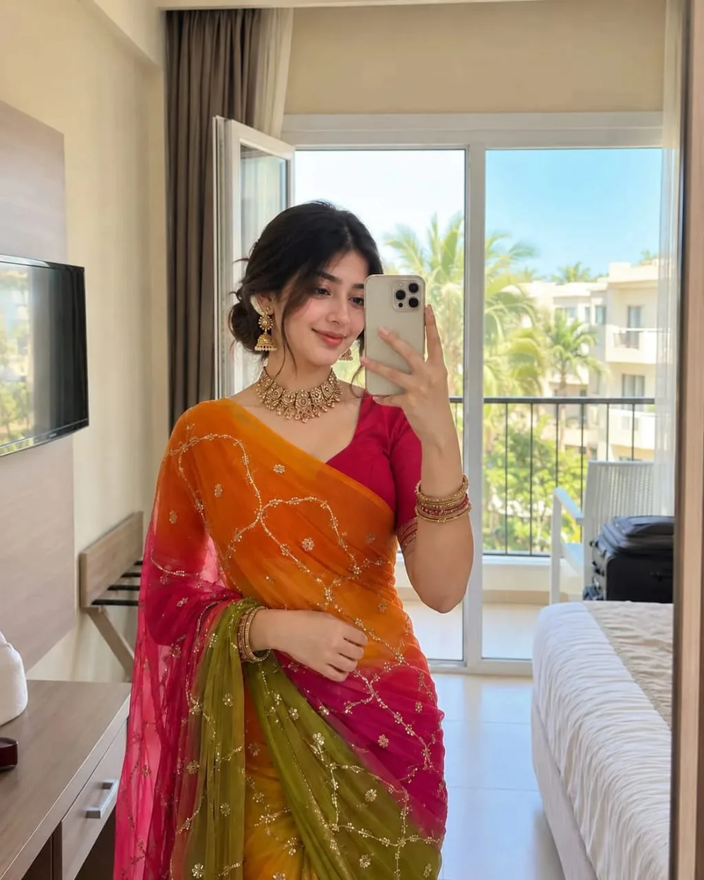 Elegant Ethnic Look in Vibrant Multi-Color Saree