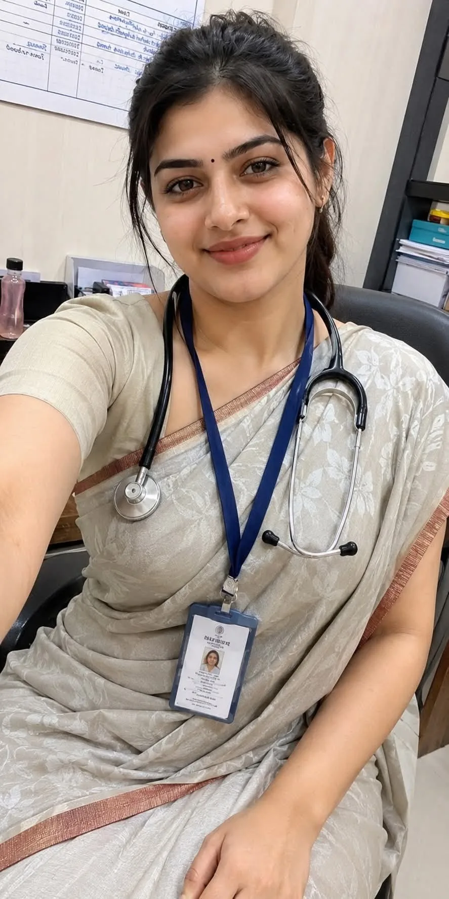 Professional Indian Doctor Portrait – Elegant Medical Selfie